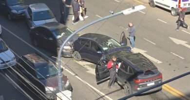 Caos en Belgrano: un conductor sufrió convulsiones y provocó un choque en cadena con ocho heridos